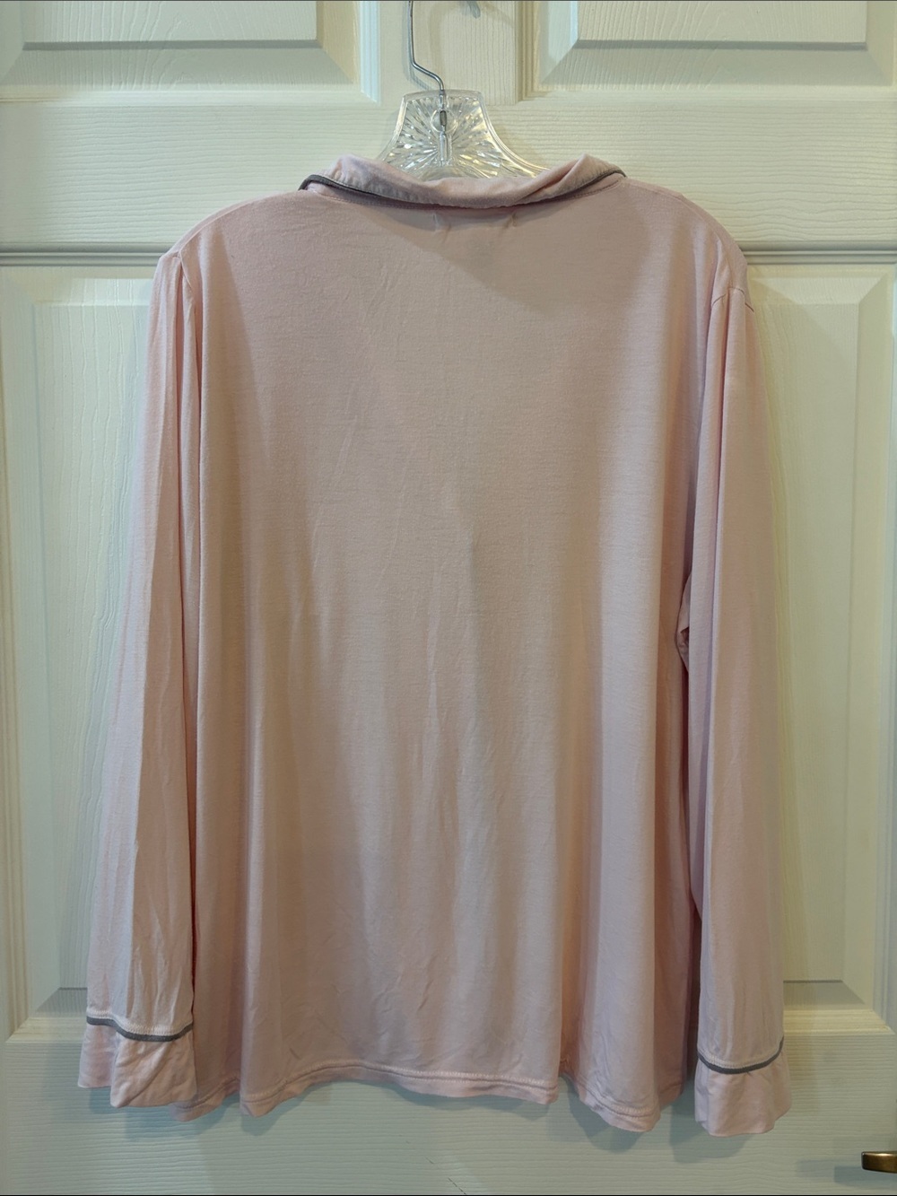 Barefoot Dreams Light Pink Long-Sleeve Pajama Set with Contrast Trim - Picture 8 of 8
